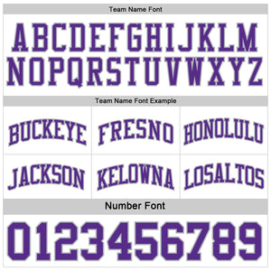 Custom Reversible Purple White-Gray Double Side Sublimation Basketball Suit Jersey