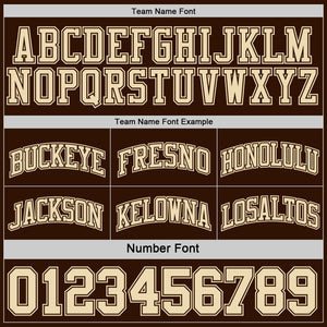 Custom Reversible Brown Cream Double Side Sublimation Basketball Suit Jersey