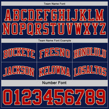 Load image into Gallery viewer, Custom Reversible Navy Red-Cream Double Side Sublimation Basketball Suit Jersey
