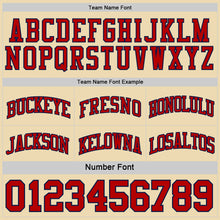 Load image into Gallery viewer, Custom Reversible Navy Red-Cream Double Side Sublimation Basketball Suit Jersey
