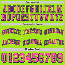 Load image into Gallery viewer, Custom Reversible Navy Neon Green-Pink Double Side Sublimation Basketball Suit Jersey
