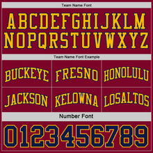 Load image into Gallery viewer, Custom Reversible Navy Maroon-Gold Double Side Sublimation Basketball Suit Jersey
