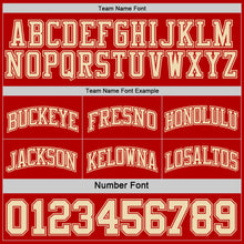 Load image into Gallery viewer, Custom Reversible Red Cream Double Side Sublimation Basketball Suit Jersey
