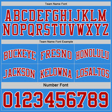 Load image into Gallery viewer, Custom Reversible Red White-Powder Blue Double Side Sublimation Basketball Suit Jersey
