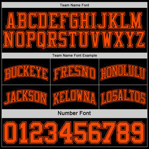 Custom Reversible Black Orange Double Side Sublimation Basketball Suit Jersey