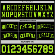 Load image into Gallery viewer, Custom Reversible Black Neon Green Double Side Sublimation Basketball Suit Jersey
