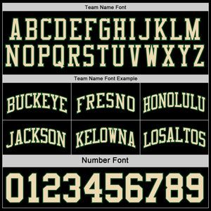 Custom Reversible Black Cream-Green Double Side Sublimation Basketball Suit Jersey