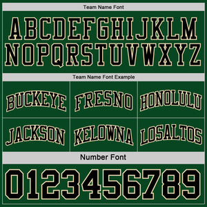 Custom Reversible Black Cream-Green Double Side Sublimation Basketball Suit Jersey