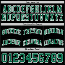 Load image into Gallery viewer, Custom Reversible Black Kelly Green-White Double Side Sublimation Basketball Suit Jersey
