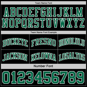 Custom Reversible Black Kelly Green-White Double Side Sublimation Basketball Suit Jersey
