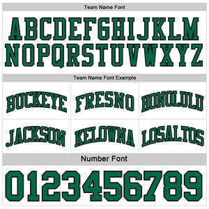 Custom Reversible Black White-Kelly Green Double Side Sublimation Basketball Suit Jersey