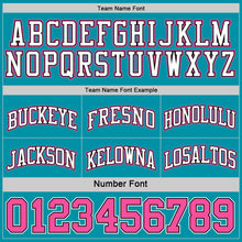 Load image into Gallery viewer, Custom Reversible Black Pink-Teal Double Side Sublimation Basketball Suit Jersey
