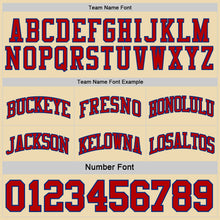 Load image into Gallery viewer, Custom Reversible Royal Red-Cream Double Side Sublimation Basketball Suit Jersey
