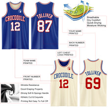 Load image into Gallery viewer, Custom Reversible Royal White-Red Double Side Sublimation Basketball Suit Jersey
