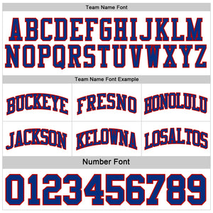 Custom Reversible Royal White-Red Double Side Sublimation Basketball Suit Jersey