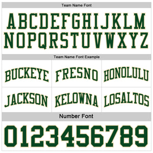 Custom Reversible Green White-Cream Double Side Sublimation Basketball Suit Jersey