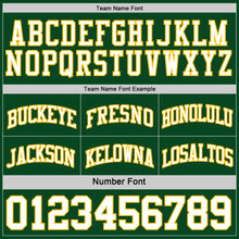 Load image into Gallery viewer, Custom Reversible Green White-Gold Double Side Sublimation Basketball Suit Jersey

