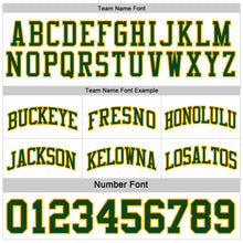 Load image into Gallery viewer, Custom Reversible Green White-Gold Double Side Sublimation Basketball Suit Jersey
