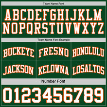 Load image into Gallery viewer, Custom Reversible Green White-Orange Double Side Sublimation Basketball Suit Jersey
