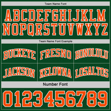 Load image into Gallery viewer, Custom Reversible Green Orange-White Double Side Sublimation Basketball Suit Jersey
