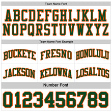 Load image into Gallery viewer, Custom Reversible Green Orange-White Double Side Sublimation Basketball Suit Jersey
