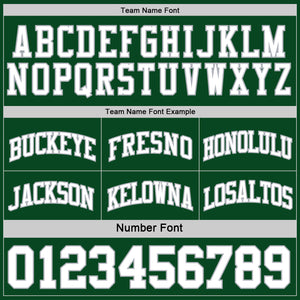Custom Reversible Green White-Gray Double Side Sublimation Basketball Suit Jersey