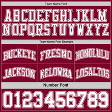 Load image into Gallery viewer, Custom Reversible Maroon White Double Side Sublimation Basketball Suit Jersey
