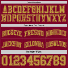 Load image into Gallery viewer, Custom Reversible Maroon Old Gold Double Side Sublimation Basketball Suit Jersey
