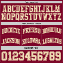 Load image into Gallery viewer, Custom Reversible Maroon Cream Double Side Sublimation Basketball Suit Jersey
