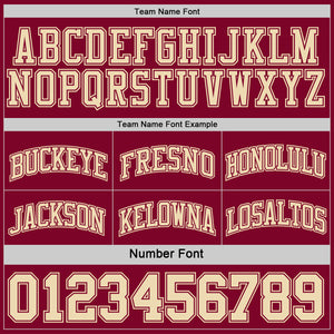 Custom Reversible Maroon Cream Double Side Sublimation Basketball Suit Jersey