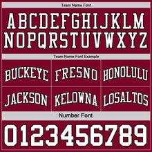 Load image into Gallery viewer, Custom Reversible Maroon White-Black Double Side Sublimation Basketball Suit Jersey
