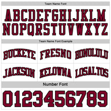 Load image into Gallery viewer, Custom Reversible Maroon White-Black Double Side Sublimation Basketball Suit Jersey
