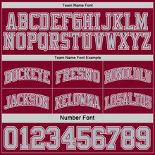 Load image into Gallery viewer, Custom Reversible Maroon Gray-White Double Side Sublimation Basketball Suit Jersey

