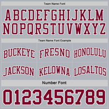 Load image into Gallery viewer, Custom Reversible Maroon Gray-White Double Side Sublimation Basketball Suit Jersey
