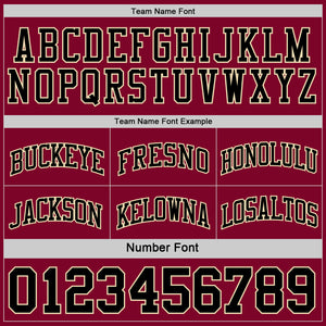 Custom Reversible Maroon Black-Cream Double Side Sublimation Basketball Suit Jersey