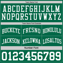 Load image into Gallery viewer, Custom Reversible Kelly Green White Double Side Sublimation Basketball Suit Jersey
