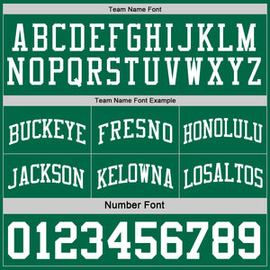 Custom Reversible Kelly Green White Double Side Sublimation Basketball Suit Jersey