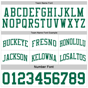 Custom Reversible Kelly Green White Double Side Sublimation Basketball Suit Jersey