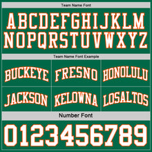 Load image into Gallery viewer, Custom Reversible Kelly Green White-Orange Double Side Sublimation Basketball Suit Jersey
