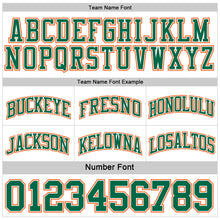 Load image into Gallery viewer, Custom Reversible Kelly Green White-Orange Double Side Sublimation Basketball Suit Jersey
