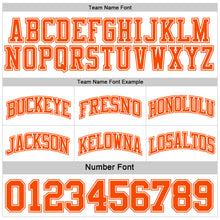 Load image into Gallery viewer, Custom Reversible Orange White Double Side Sublimation Basketball Suit Jersey

