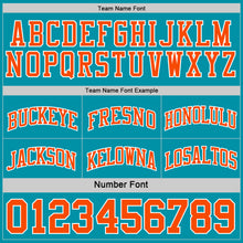 Load image into Gallery viewer, Custom Reversible Teal Orange-White Double Side Sublimation Basketball Suit Jersey
