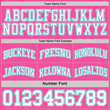 Load image into Gallery viewer, Custom Reversible Teal Pink-White Double Side Sublimation Basketball Suit Jersey

