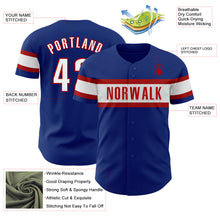 Load image into Gallery viewer, Custom Royal White-Red Authentic Baseball Jersey

