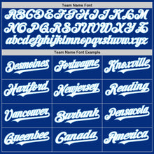 Load image into Gallery viewer, Custom Royal White-Light Blue Authentic Baseball Jersey
