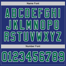 Load image into Gallery viewer, Custom Royal Kelly Green-White Mesh Authentic Throwback Football Jersey
