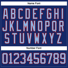 Load image into Gallery viewer, Custom Royal Light Blue-Red Hockey Lace Neck Jersey
