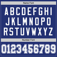 Load image into Gallery viewer, Custom Royal White Mesh Authentic Throwback Football Jersey
