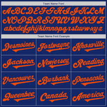 Load image into Gallery viewer, Custom Royal Orange-White Authentic Baseball Jersey

