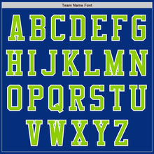 Load image into Gallery viewer, Custom Royal Neon Green-White Authentic Baseball Jersey
